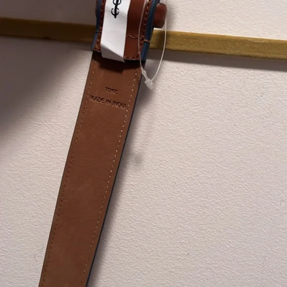 Cole Haan Pop Edge 32mm size 30 Tan/Blue Belt NWT